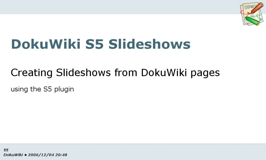 S5 DokuWiki theme