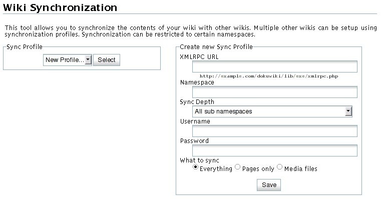 Creating a Sync Profile