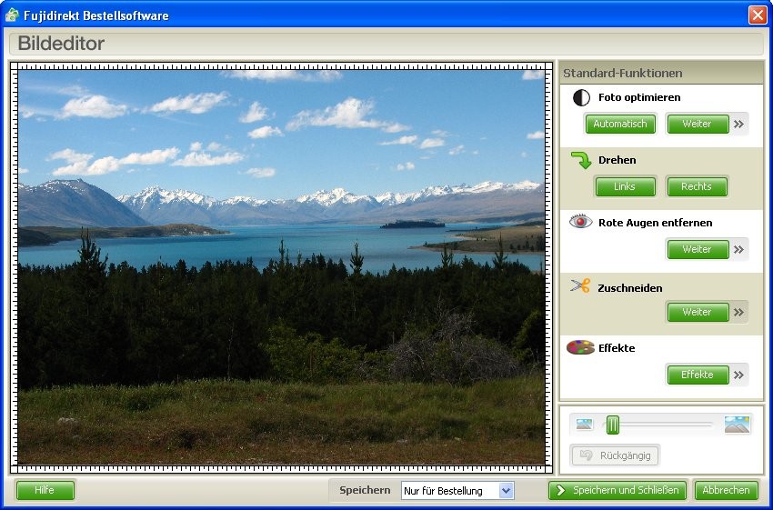 FujiDirekt Software - Photo Editing