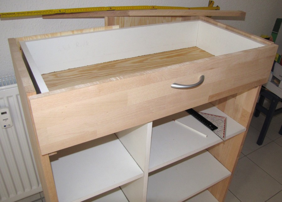 Drawer frontside finished